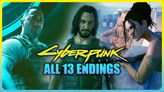 Cyberpunk 2077 - ALL 13 ENDINGS (All Main Endings & Phantom Liberty Endings)