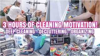 EXTREME 3 HOUR CLEANING MARATHON | DECLUTTER, ORGANIZE + DEEP CLEAN | SPEED CLEANING MOTIVATION 2023
