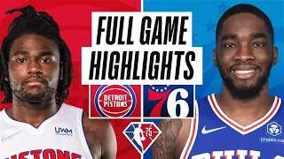 Detroit Pistons vs. Philadelphia 76ers Full Game Highlights | April 10 | 2022 NBA Season