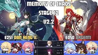 New v2.2 Memory of Chaos Stage 12 | E2 Dan Heng IL & E0S0 Argenti ft. Robin | Honkai: Star Rail