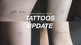 TATTOOS UPDATE: vi mostro i nuovi tatuaggi ✨ + prezzo, significato, dolore & more!