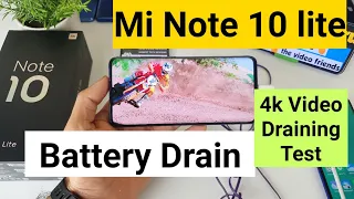 Mi note 10 lite battery drain 4k video watching test