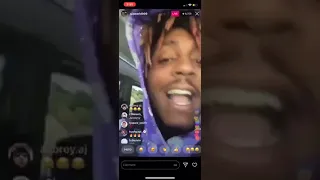 juice wrld previewing "rental" on ig live my grail🤩