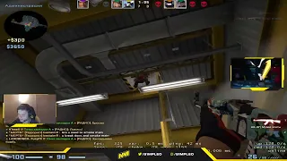 s1mple  i'm doing NiKo  xD top moments game | (CS:GO)