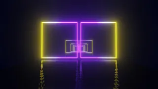 Yellow Violet Color Square Motion Graphic - HD 60fps Background, Stock Video