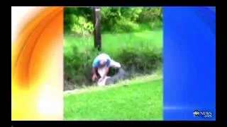 Alligator (Gator) nearly biting a man's arm off