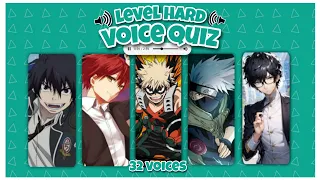 GUESS THE ANIME VOICE 🗣️🎶 DIFFICULT LEVEL! 👑32 Voices, how much do you know?