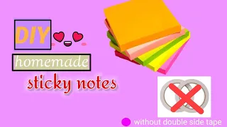 how to make sticky notes at home without double sided tap /@homemadethings