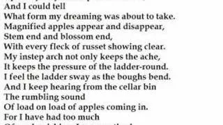 "After Apple Picking" by Robert Frost (read by Tom O'Bedlam)