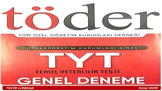 TÖDER Türkiye Geneli / TYT Deneme ( 23 )