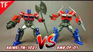 Optimus Prime : Baiwei TW-1027 vs BMB OP-01 ⚡️ How to transform tutorial & articulation Transformers