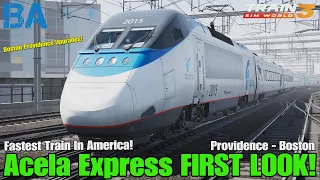 ACELA EXPRESS First Look! - Fastest Train In America - Northeast Corridor - Train Sim World 3