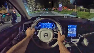 2022 Volvo V90 Cross Country POV Night Drive (3D Audio)(ASMR)