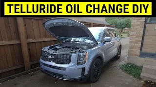 Kia Telluride Oil Change EASY DIY (How To Change Engine Oil & Filter Tutorial) #kia #telluride #diy