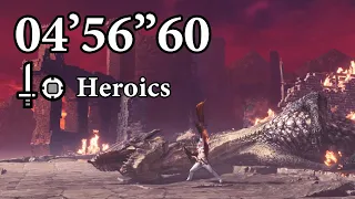 【MHWI】伝説の黒龍 ミラボレアス 猫火事場 片手剣 ソロ 04’56’’60 / Fade to Black Fatalis Felyne Heroics Sword and Shield