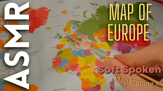 Map of Europe | Facts and Ramble [Map Tracing ASMR]