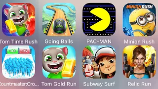 Bowmasters,Subway Surf,PAC-MAN,Lara Croft: Relic Run,Minion Rush,Tom Time Rush,Sonic Dash,Tom Gold..