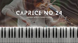 Hooked on Easy Piano Classic - Caprice no 24 (Paganini) | Easy Beginner Piano Tutorial