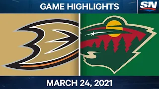 NHL Game Highlights | Ducks vs. Wild – Mar. 24, 2021