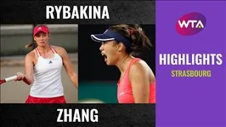 Elena Rybakina vs. Zhang Shai | 2020 Strasbourg Quarterfinal | WTA Highlights