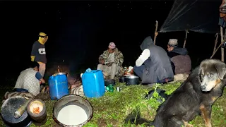 dinner of Himalayan shepherd of Nepal