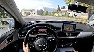 Audi A6 2016 2.0 TDI Facelift S-line 140 KW | POV Test Drive & Exterior (Binaural Audio)