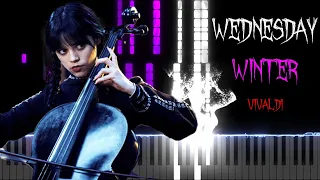 Wednesday Plays Cello: Winter by Antonio Vivaldi - Extreme Piano Tutorial