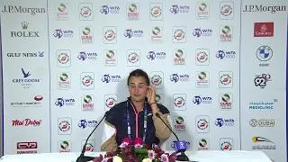 Aryna Sabalenka - R3 Press Conference WTA - 2021 Dubai Duty Free Tennis Championships