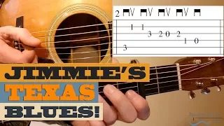 Jimmie's Texas Blues | BLUEGRASS Guitar Lesson with TAB