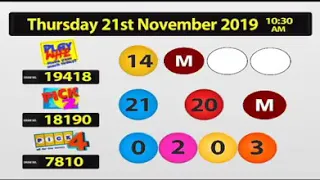 NLCB Thursday 21st November 2019 playwhe results