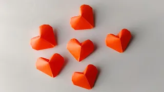 Origami Puffy Heart | 3D Paper Heart | 3D Origami Lucky Heart Tutorial | DIY Hearts | Paper Hearts