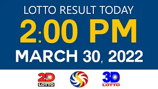 Lotto Results Today March 30 2022 2pm Ez2 Swertres 2D 3D 4D 6/45 6/55 PCSO