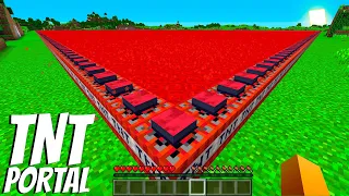 What if you BUILD MOST LONGEST TNT END PORTAL in Minecraft ! What's inside the SECRET PORTAL ?