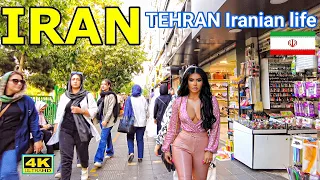 The Reality of Life in IRAN 2023 🇮🇷 Walking Streets Tehran | walking tour | 4k HDR 60fps