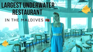 Only Blu - The Largest Underwater Restaurant in the Maldives! Oblu Lobigili 4K