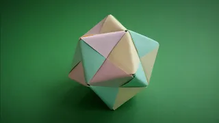 Звездчатый октаэдр оригами из бумаги своими руками