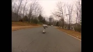 Longboarding: Short Winter Crash and Raw Run