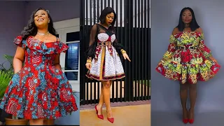 elegant Ankara short flare gown styles for beautiful ladies | ankara styles | African print