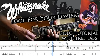 Whitesnake - Fool For Your Loving guitar solo lesson (with tablatures and backing tracks)