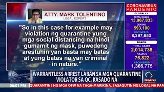 Atty. Mark Tolentino- warrantless arrest.