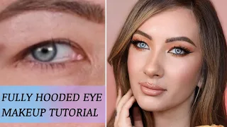 FULLY HOODED EYE MAKEUP TUTORIAL + EYELINER TECHNIQUE ✔️