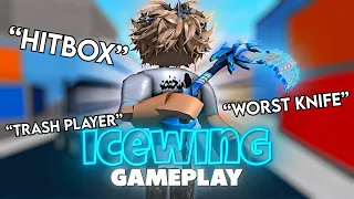 PLAYING MM2 WITH ICEWING 🤮 (most hated knife)