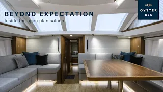 Inside the Open Plan Saloon on Oyster 675 | Oyster Yachts