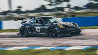 Straight piped 981 Porsche Cayman S screams through the streets! Full send!