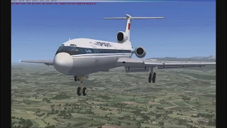 FSX Tupolev Tu-154b-2 by Project Tupolev ILS Approach and Landing