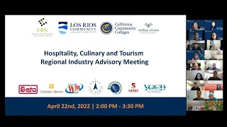 Hospitality, Culinary and Tourism Regional Advisory Spring 2022 (April 22nd, 2022)