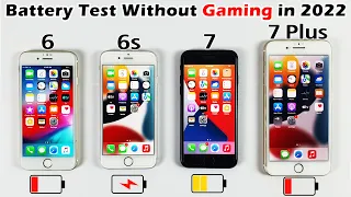 iPhone 6 vs iPhone 6s vs iPhone 7 vs iPhone 7 Plus Battery Life Drain Test in 2022 - NO PUBG