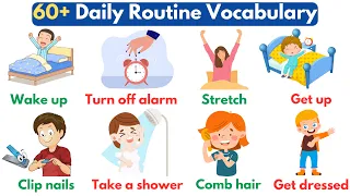 60+ Daily Routine Vocabulary | Daily Routines In English - Vocabulary