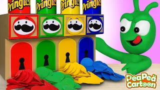 Pea Pea Explores Colorful Pringles Potato Chips - Kid Learning - Pea Pea Cartoon
