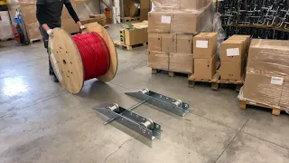 Cable drum unreeling frame